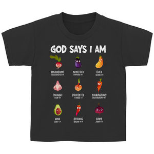 Kinder T-Shirt god says i am enough psalm 139:14