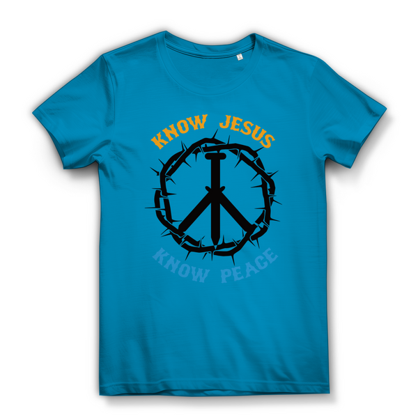 Damen Bio T-Shirt know jesus know peace