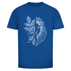 Herren T-Shirt Blume Löwe jesaja 33,17