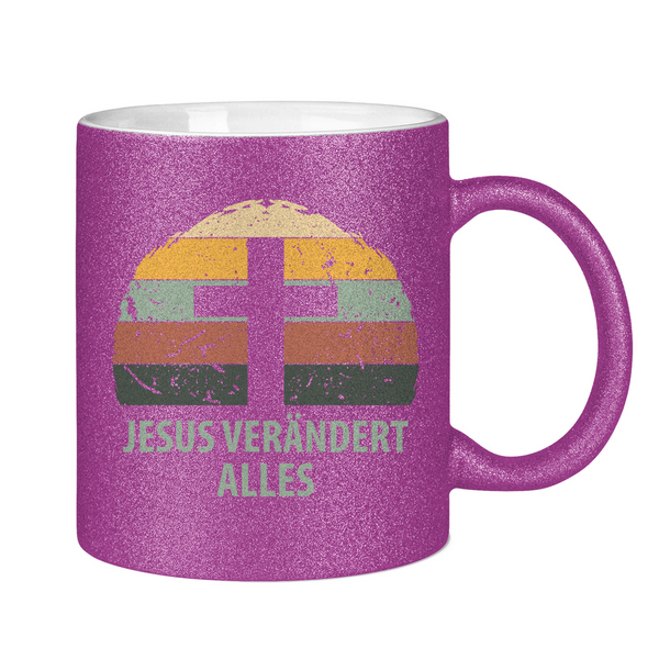 Glitzertasse jesus verändert alles