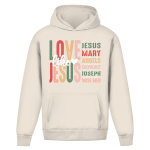 Oversize Hoodie Ohne Kordel love like jesus