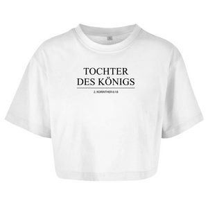 Damen Oversize Crop Top tochter des königs 2. korinther 6:18