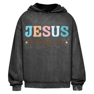 Oversize Washed Hoodie jesus best gift ever