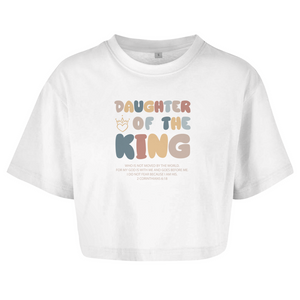 Damen Oversize Crop Top daughter of the king 2 corinthians 6:18