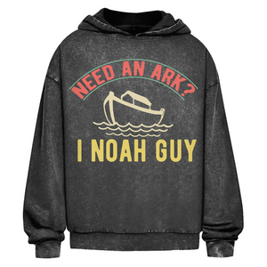 Oversize Washed Hoodie need an ark i noah guy