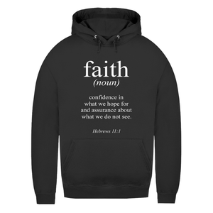 Damen Hoodie faith hebrews 11:1