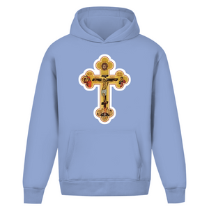 Oversize Hoodie Ohne Kordel Griechisch Orthodoxe Jesus Kreuz