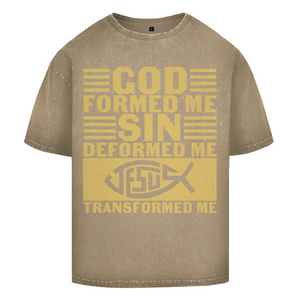 Oversize Washed T-Shirt god formed me