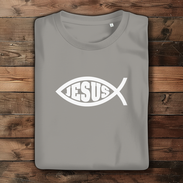 Damen Bio T-Shirt fisch symbol ICHTHYS Jesus