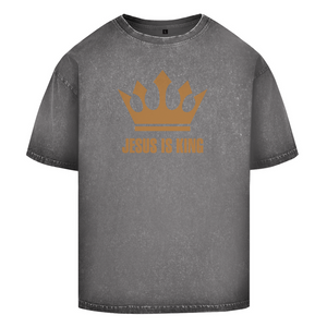 Oversize Washed T-Shirt jesus is king krone