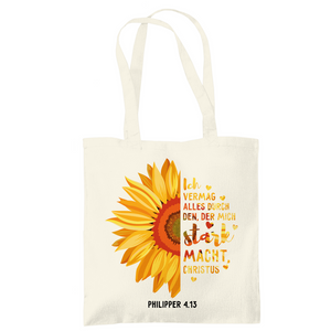 Tragetasche sonnenblume ich vermag alles