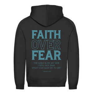 Damen Hoodie faith over fear psalm 118:6