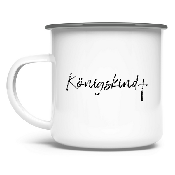 Emaille Tasse königskind