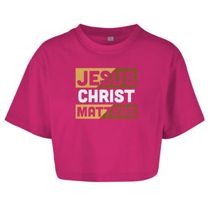 Damen Oversize Crop jesus christ matters