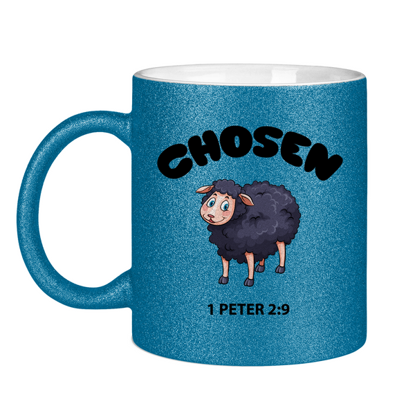 Glitzertasse chosen schaf 1 peter 2:9