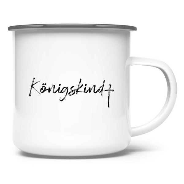 Emaille Tasse königskind