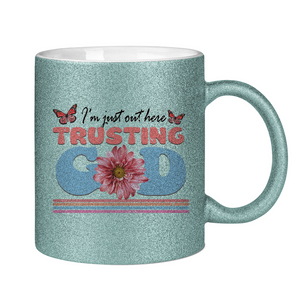 Glitzertasse trusting god
