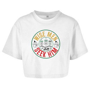 Damen Oversize Crop Top wise men seek him