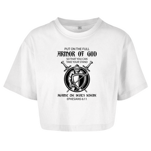 Damen Oversize Crop Top armor of god