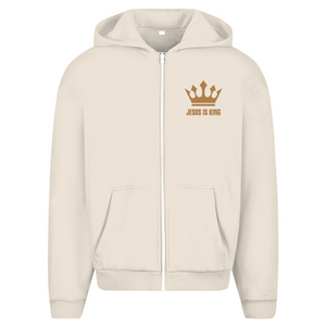 Oversize Zipper Hoodie jesus is king krone