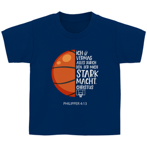 Kinder T-Shirt stark macht basketballer philipper 4.13