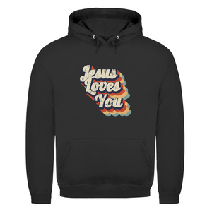 Herren Hoodie jesus loves you