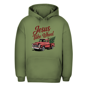 Unisex Oversize Hoodie jesus take wheel