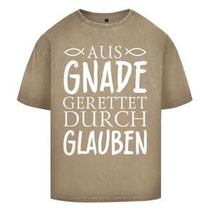 Oversize Washed T-Shirt aus gnade gerettet