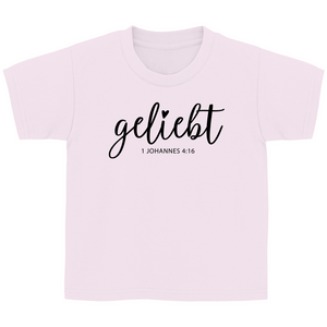 Kinder T-Shirt geliebt 1 johannes 4:16