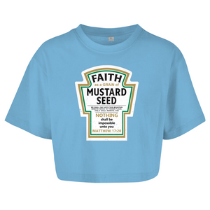 Damen Oversize Crop Top nothing shall be impossible matthew 17:20