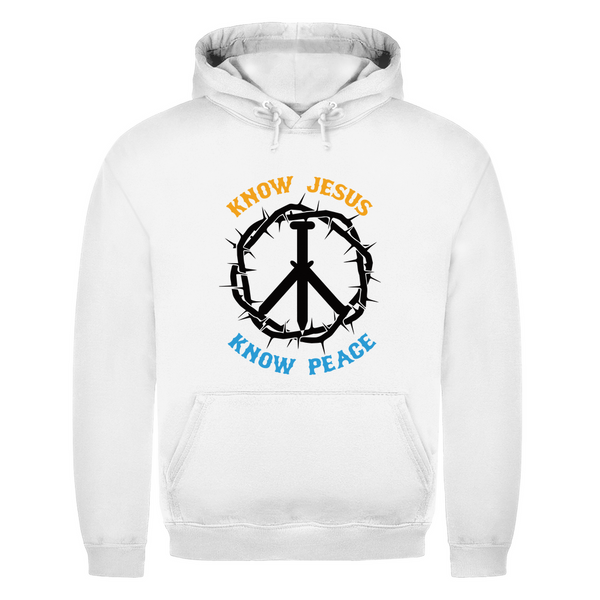 Herren Hoodie know jesus know peace