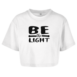Damen Oversize Crop Top be the light