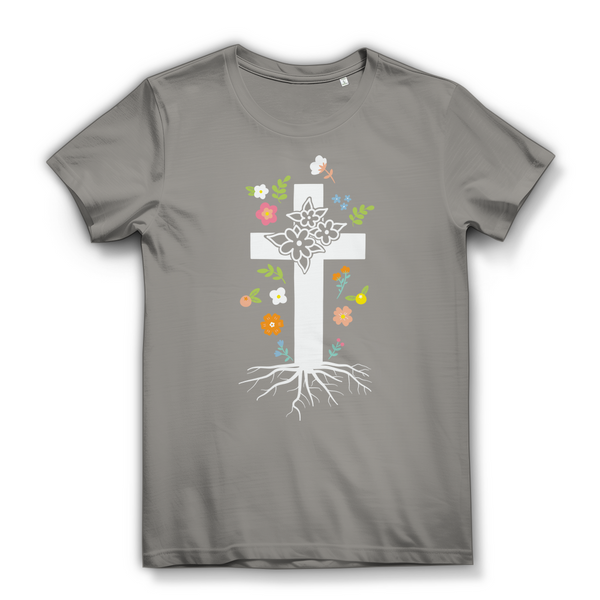 Damen Bio T-Shirt kreuz roots