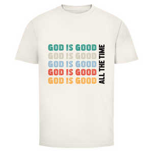 Herren T-Shirt god is good retro