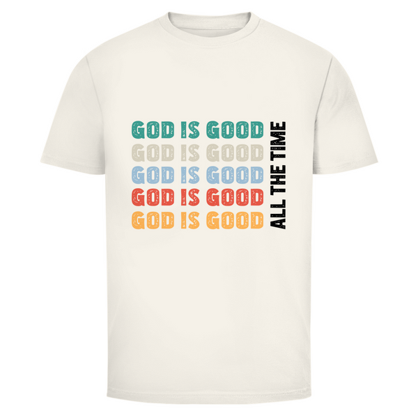 Herren T-Shirt god is good retro