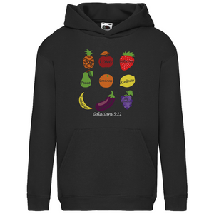 Kinder Hoodie joy love patience galatians 5:22