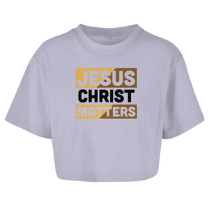Damen Oversize Crop jesus christ matters