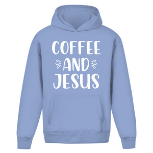 Oversize Hoodie Ohne Kordel coffee and jesus