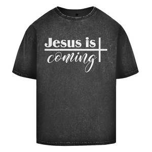 Oversize Washed T-Shirt jesus is comig