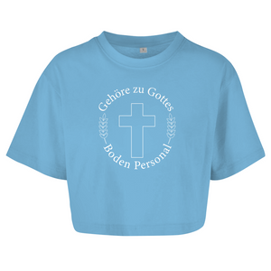 Damen Oversize Crop Topgehöre zu gottes boden personal