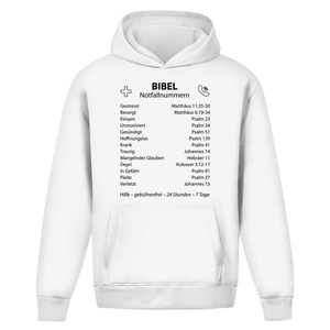 Oversize Hoodie Ohne Kordel bibel notfallnummern