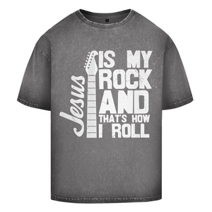 Oversize Washed T-Shirt jesus is my rock guitarist