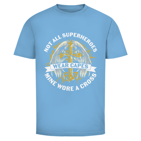 Herren T-Shirt mine superheroes wore cross