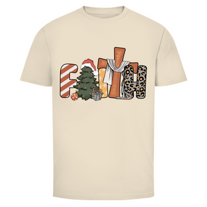 Herren T-Shirt faith weihnachtsmotiv