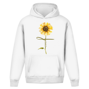 Oversize Hoodie Ohne Kordel jesus sonnenblume