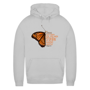 Damen Hoodie der mich stark macht schmetterling