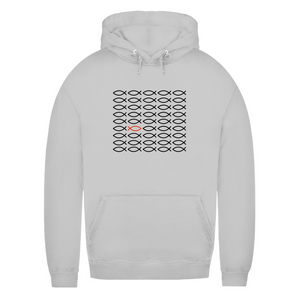 Damen Hoodie fisch symbol ICHTHYS