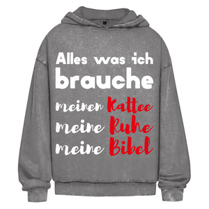 Oversize Washed Hoodie alles was ich brauche
