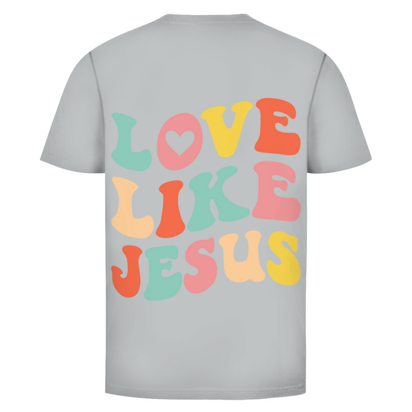 Herren T-Shirt love like jesus retro