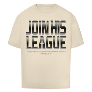Oversize T-Shirt join his league romans 3:25-26